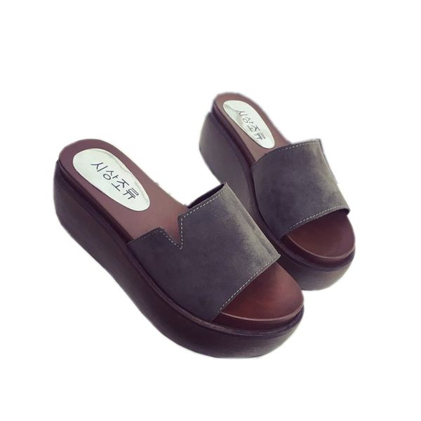 2018 new women summer fashion waterproof ladies scrub slippers platform wedge sandals thick high-heeled slippe beach flops, Black
2018 new women summer fashion waterproof ladies scrub slippers platform wedge sandals thick high-heeled slippe beach flops, Black