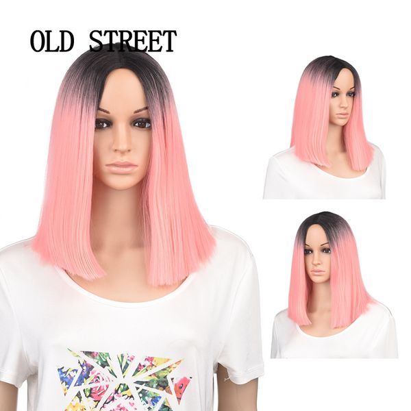 synthetic wig for women machine made bob wigs middle part natural seam straight short pink hair wig heat resistant fiber, Black
synthetic wig for women machine made bob wigs middle part natural seam straight short pink hair wig heat resistant fiber, Black
