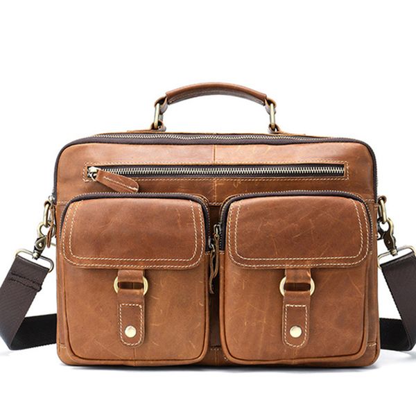 2019 new men vintage briefcase split genuine leather handbag zipper men business soft handle 13 inches briefcases bags
2019 new men vintage briefcase split genuine leather handbag zipper men business soft handle 13 inches briefcases bags