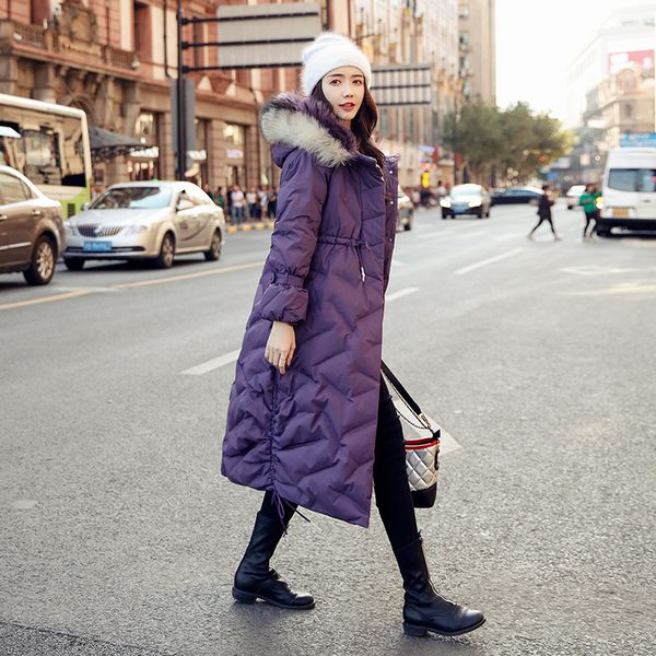down jacket women's mid-length 2019 new style fashion slim fit slimming large fur collar thick long over-the-knee winter white d, Black;white
down jacket women's mid-length 2019 new style fashion slim fit slimming large fur collar thick long over-the-knee winter white d, Black;white