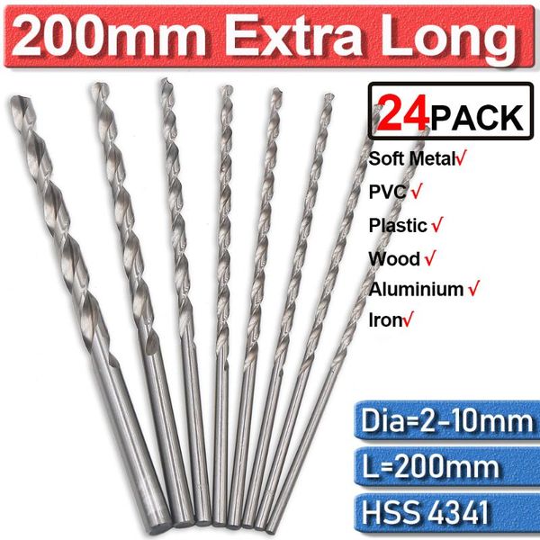 4pcs twist drill bits set extra long drill bit hss for metal wood drilling 2/3/4/5/6/7/8/9/10mm high speed steel extra long
4pcs twist drill bits set extra long drill bit hss for metal wood drilling 2/3/4/5/6/7/8/9/10mm high speed steel extra long