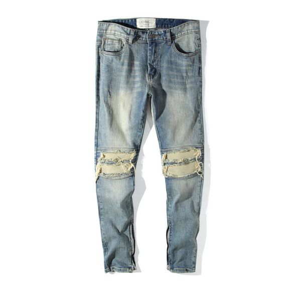 ah11558 fashion men's jeans 2019 runway european design party style men's clothing, Blue
ah11558 fashion men's jeans 2019 runway european design party style men's clothing, Blue
