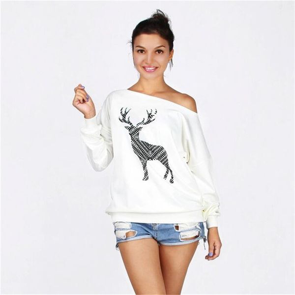 Winter Animal Print Ladies Sweatshirts Fashion Designer Women One Shoulder Sweatshirt Casual Holiday Womens Pullover Apparel
Winter Animal Print Ladies Sweatshirts Fashion Designer Women One Shoulder Sweatshirt Casual Holiday Womens Pullover Apparel