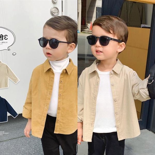 2020 lantern children's clothing long-sleeved shirt boys' corduroy fashionable children's clothing, White;black
2020 lantern children's clothing long-sleeved shirt boys' corduroy fashionable children's clothing, White;black