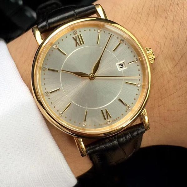 montre automatique hommes de luxe 2813 movement auto date stainless steel case tempered glass mirror leather strap mechanical watches a142, Slivery;brown
montre automatique hommes de luxe 2813 movement auto date stainless steel case tempered glass mirror leather strap mechanical watches a142, Slivery;brown