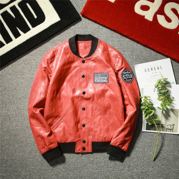 autumn new leather jacket men's fashion solid color casual baseball uniform jacket man streetwear hip hop loose bomber, Black
autumn new leather jacket men's fashion solid color casual baseball uniform jacket man streetwear hip hop loose bomber, Black