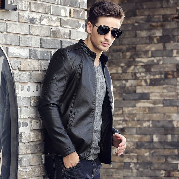 leather men's trend of youth slim trend autumn and winter new short paragraph casual personality retro motorcycle collar men, Black
leather men's trend of youth slim trend autumn and winter new short paragraph casual personality retro motorcycle collar men, Black