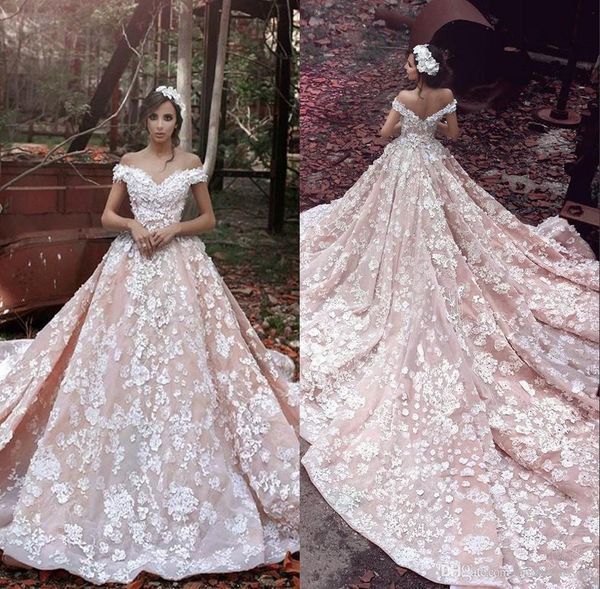 2019 великолепные румяна розовые свадебные платья 3d аппликации флора отвесная спина роскошный романтический собор поезд свадебные платья на, White
2019 великолепные румяна розовые свадебные платья 3d аппликации флора отвесная спина роскошный романтический собор поезд свадебные платья на, White