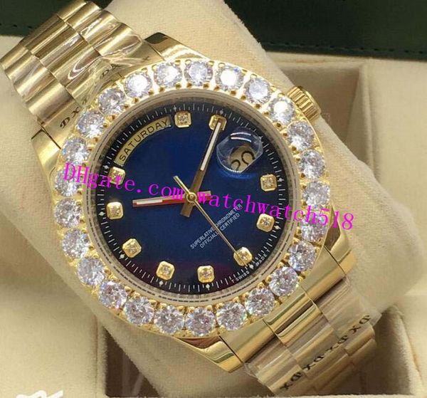 latest version luxury watch 4 style mens 18k yellow gold bigger diamond dial/bezel 43mm steel bracelet automatic fashion men, Slivery;brown
latest version luxury watch 4 style mens 18k yellow gold bigger diamond dial/bezel 43mm steel bracelet automatic fashion men, Slivery;brown