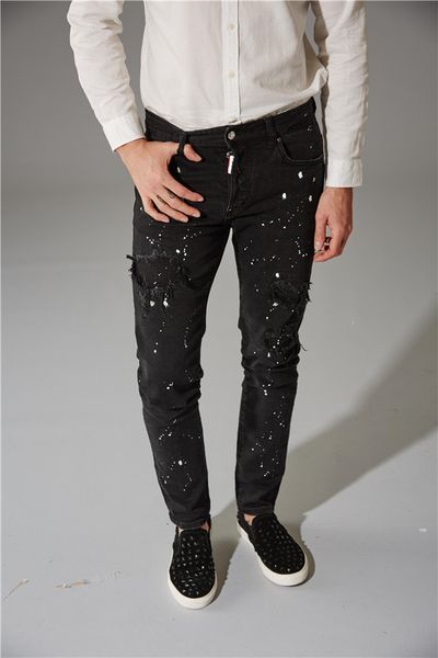 2020 new designer brand jeans men casual motorcycle skinny slim fit denim pants mens ripped jeans with mens joggers, Blue
2020 new designer brand jeans men casual motorcycle skinny slim fit denim pants mens ripped jeans with mens joggers, Blue