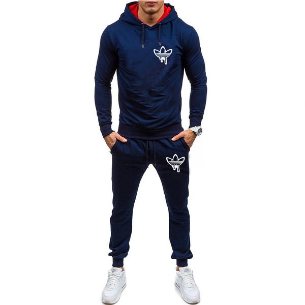 spring and autumn new men's suit sports hoodie brand printing men's sportswear two-piece running fitness sportswear jogging suit, Black;blue
spring and autumn new men's suit sports hoodie brand printing men's sportswear two-piece running fitness sportswear jogging suit, Black;blue