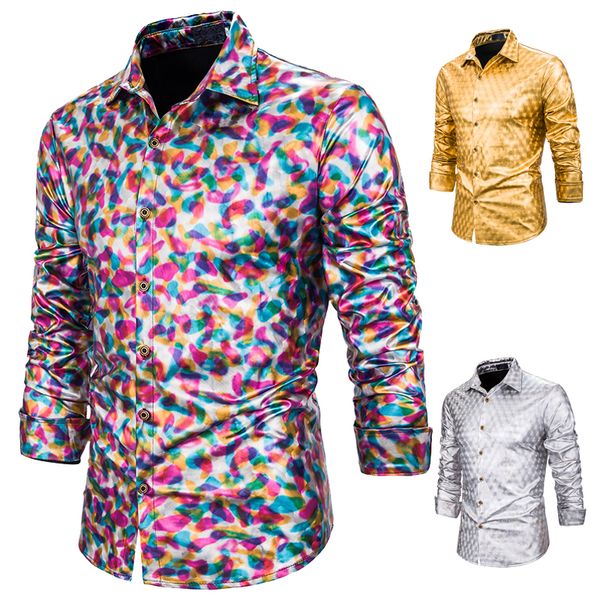 men shirt 2019 autumn fashion fluorescent stage color matching design party club shirt men camisa male long sleeve s-2xl, White;black
men shirt 2019 autumn fashion fluorescent stage color matching design party club shirt men camisa male long sleeve s-2xl, White;black