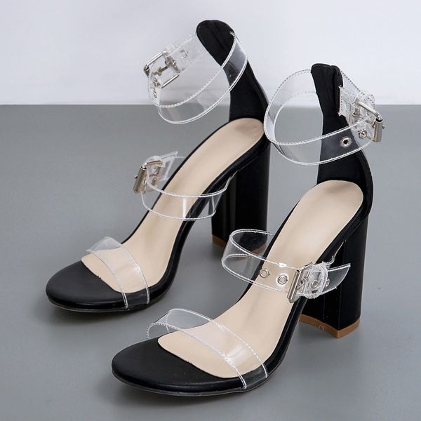 clear strappy sandals summer high heel shoes women's ankle strap sandals high heels open toe stiletto heel, Black
clear strappy sandals summer high heel shoes women's ankle strap sandals high heels open toe stiletto heel, Black