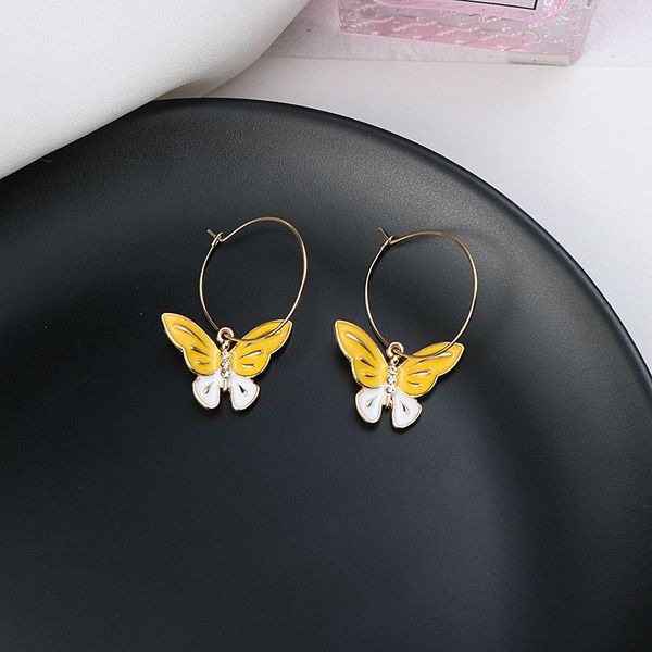 korean style enamel butterfly hoop earrings big size trendy animal jewelry prom party butterfly earrings gift for women girls, Golden
korean style enamel butterfly hoop earrings big size trendy animal jewelry prom party butterfly earrings gift for women girls, Golden