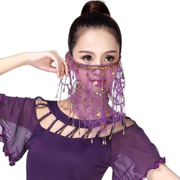 women's belly dance tribal mysterious face veil with halloween costume accessory with sequins performance stage use, Black;red
women's belly dance tribal mysterious face veil with halloween costume accessory with sequins performance stage use, Black;red