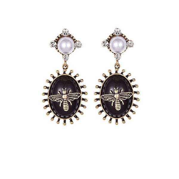 2019 bee crystal earrings party jewelry accessories cute pearl statement vintage black insect resin drop earrings for women, Silver
2019 bee crystal earrings party jewelry accessories cute pearl statement vintage black insect resin drop earrings for women, Silver