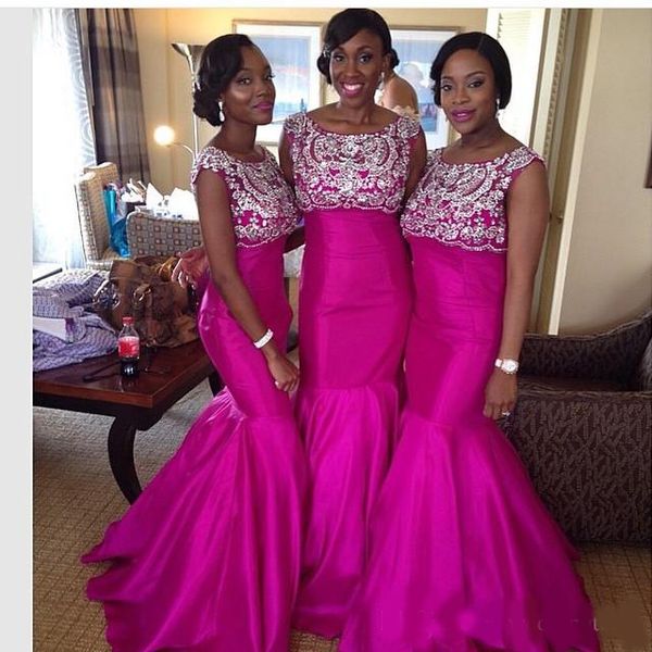 charming beaded mermaid bridesmaids dresses bateau neck sequined wedding guest dress floor length taffeta maid of honor gowns, White;pink
charming beaded mermaid bridesmaids dresses bateau neck sequined wedding guest dress floor length taffeta maid of honor gowns, White;pink