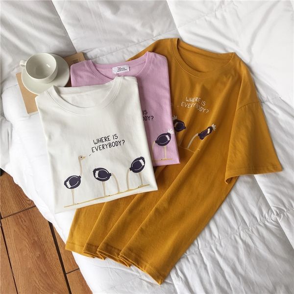2020 short-sleeved slim t-shirt pullover round collar pullover animal ostrich t-shirt east gate fashion brand, White
2020 short-sleeved slim t-shirt pullover round collar pullover animal ostrich t-shirt east gate fashion brand, White
