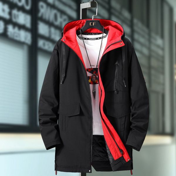 2019 outdoor large size men's fat camouflage casual long windbreaker jacket loose quilted parka contrast color, Black
2019 outdoor large size men's fat camouflage casual long windbreaker jacket loose quilted parka contrast color, Black