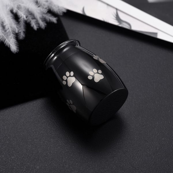 pt021 paws printed black cremation jar loss of pet dog/ cat ashes holder keepsake - funeral urn casket stainless steel cremation urns, Silver
pt021 paws printed black cremation jar loss of pet dog/ cat ashes holder keepsake - funeral urn casket stainless steel cremation urns, Silver