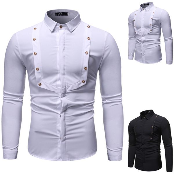feitong 2019 dress shirt formal men's autumn winter casual trun-down business collar button solid long sleeve blouse #904, White;black
feitong 2019 dress shirt formal men's autumn winter casual trun-down business collar button solid long sleeve blouse #904, White;black