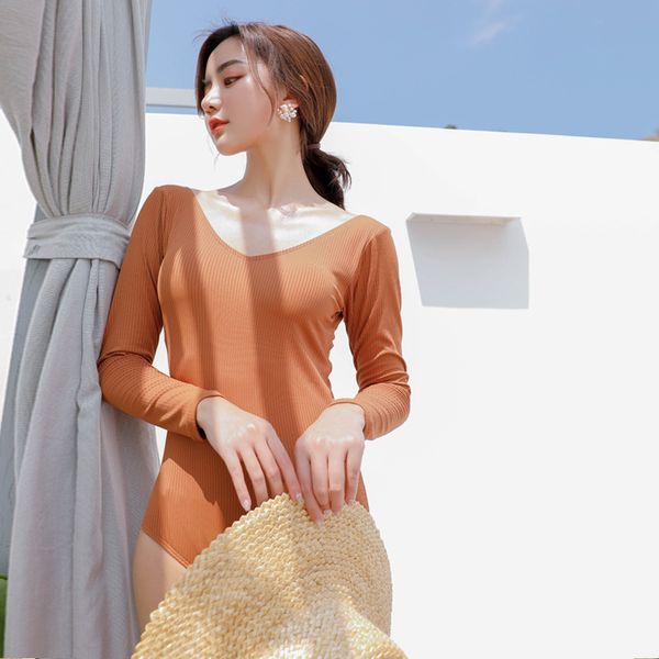 2019 solid one piece swimsuit monokini women v neck body suits swimwear long sleeve surfing girls beach dress bathing suit
2019 solid one piece swimsuit monokini women v neck body suits swimwear long sleeve surfing girls beach dress bathing suit