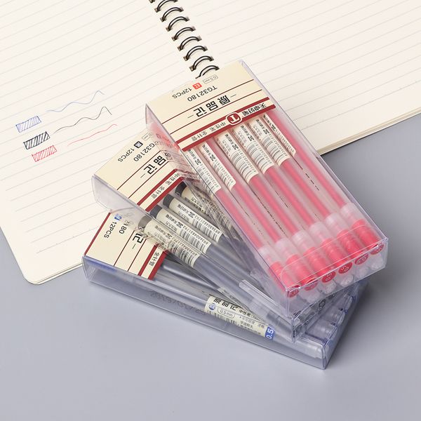 12pcs/set frosted rod transparent gel pens 0.5mm black blue red ink smooth maker pen student writing tool school office supplies
12pcs/set frosted rod transparent gel pens 0.5mm black blue red ink smooth maker pen student writing tool school office supplies