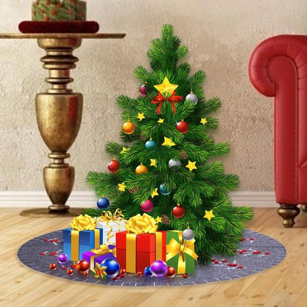 

60/80/100/120cm xmas decoration aprons christmas tree skirt carpet new year decorations xmas decoration tree skirt ornament