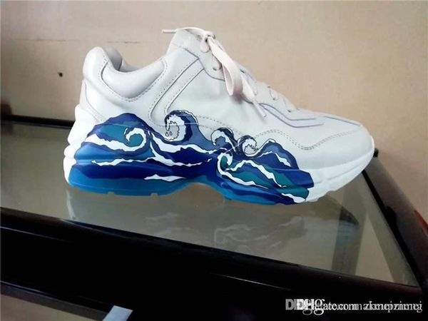 rhyton new leather men's wave printed leather sports shoes sneaker trainers with original box
rhyton new leather men's wave printed leather sports shoes sneaker trainers with original box
