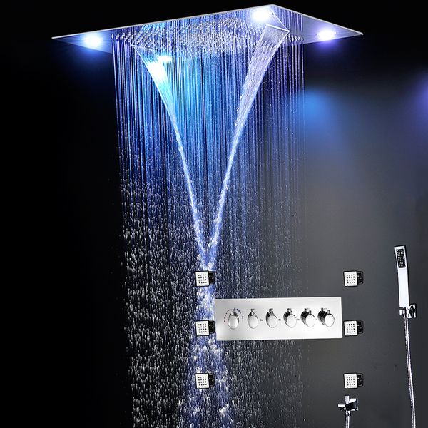 led shower set spa functions luxurious bath system large waterfall dual rain misty concealed ceiling showerhead massage thermostatic shower
led shower set spa functions luxurious bath system large waterfall dual rain misty concealed ceiling showerhead massage thermostatic shower