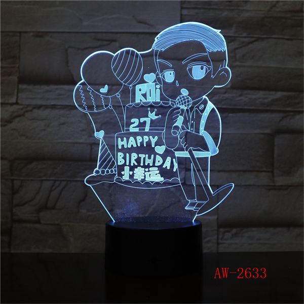 happy birthday led 3d visual stereo lamp 7 colors changing indoor bedroom night light acrylic desk lamp love birthday aw-2633
happy birthday led 3d visual stereo lamp 7 colors changing indoor bedroom night light acrylic desk lamp love birthday aw-2633