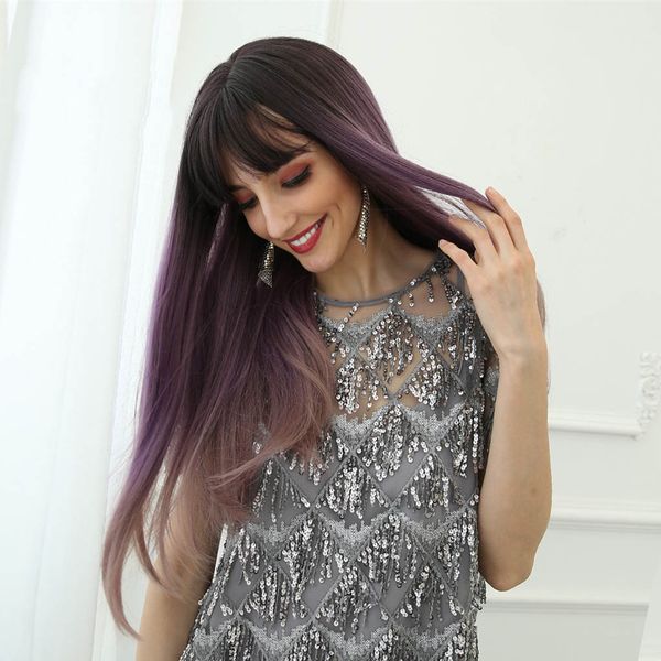 breathable woman wig of gradient long straight style 24inch - can withstand high temperature and be rolled blown, high quality
breathable woman wig of gradient long straight style 24inch - can withstand high temperature and be rolled blown, high quality