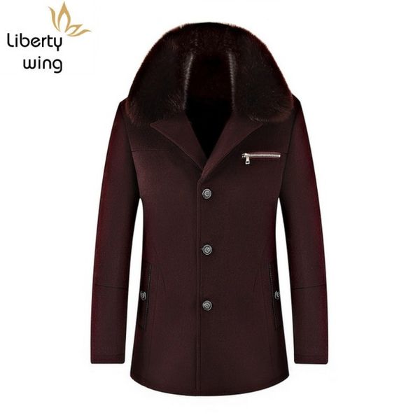2020 new winter thick warm lining coats fashion solid fur collar outerwear casual single breasted pocket zipper long woolen coat, Black
2020 new winter thick warm lining coats fashion solid fur collar outerwear casual single breasted pocket zipper long woolen coat, Black