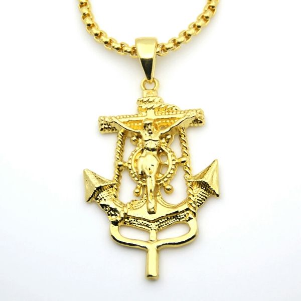 hip hop jesus anchor pendant necklaces for men religious luxury necklace stainless steel cuban chain christian jewelry ing, Silver
hip hop jesus anchor pendant necklaces for men religious luxury necklace stainless steel cuban chain christian jewelry ing, Silver