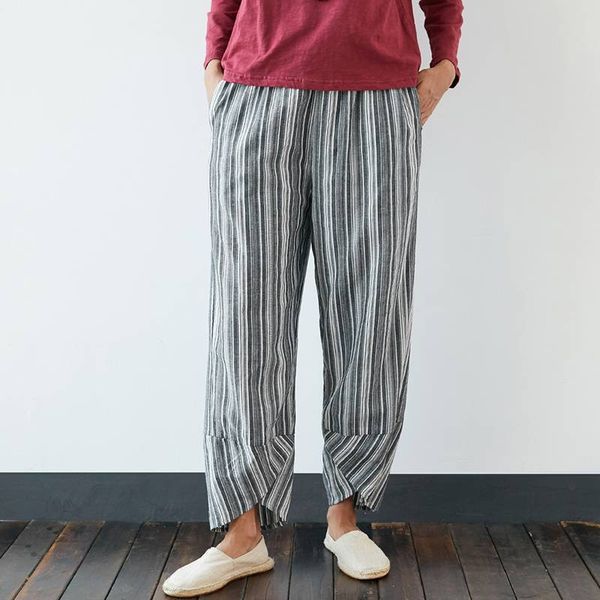 women's pants & capris fashion women striped zanzea casual elastic wasit harem loose cotton linen trousers plus size wide leg pantalon, Black;white
women's pants & capris fashion women striped zanzea casual elastic wasit harem loose cotton linen trousers plus size wide leg pantalon, Black;white