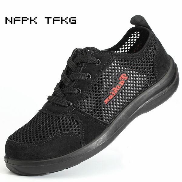 new fashion large size men breathable mesh steel toe caps work safety summer shoes comfort and light anti-puncture tooling boots, Black
new fashion large size men breathable mesh steel toe caps work safety summer shoes comfort and light anti-puncture tooling boots, Black