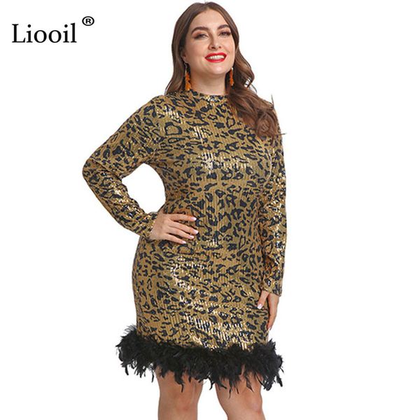 liooil sequin feather print bodycon mini dress plus size women 2020 long sleeve o neck tight dress women party night club, Black;gray
liooil sequin feather print bodycon mini dress plus size women 2020 long sleeve o neck tight dress women party night club, Black;gray