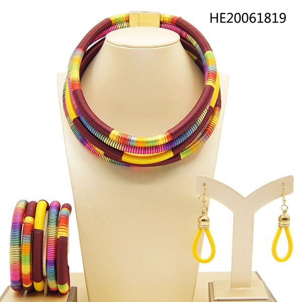 yulaili rope magnetism button charm choker necklace earrings bracelet african jewelry sets for women party accessories, Black
yulaili rope magnetism button charm choker necklace earrings bracelet african jewelry sets for women party accessories, Black