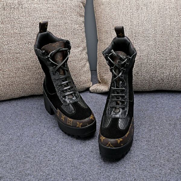 high-end winter new short boots custom heel high heel martin boots leisure waterproof vintage thick bottom motorcycle boots, Black
high-end winter new short boots custom heel high heel martin boots leisure waterproof vintage thick bottom motorcycle boots, Black