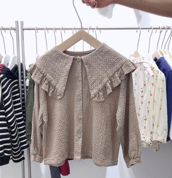 2019 new wholesale girls dots shirt autumn full sleeve fashion cotton linen girls blouse 3-8 years, White;black
2019 new wholesale girls dots shirt autumn full sleeve fashion cotton linen girls blouse 3-8 years, White;black