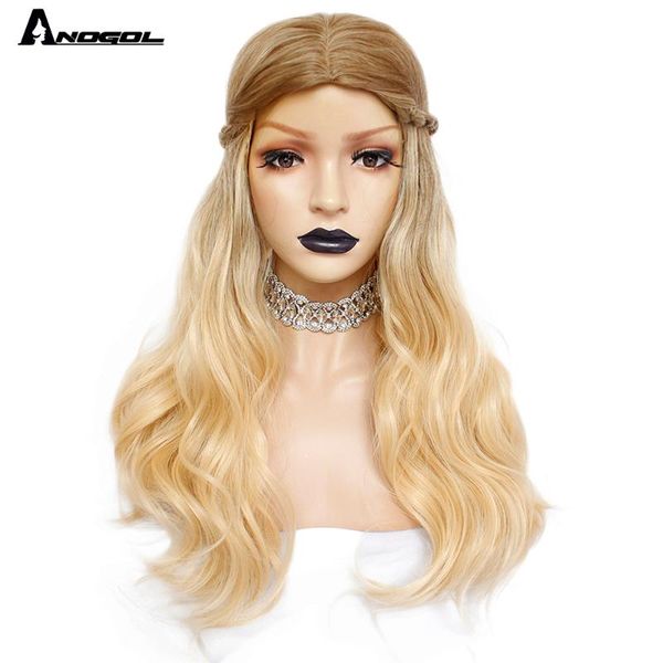 anogol high temperature fiber long blonde water wave synthetic cosplay wig middle part for women halloween costume party, Black
anogol high temperature fiber long blonde water wave synthetic cosplay wig middle part for women halloween costume party, Black