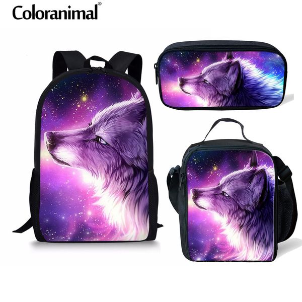 coloranimal purple wolf boy man large backpack children school bags cool animal wolf print student 3pcs set back pack schoolbags
coloranimal purple wolf boy man large backpack children school bags cool animal wolf print student 3pcs set back pack schoolbags