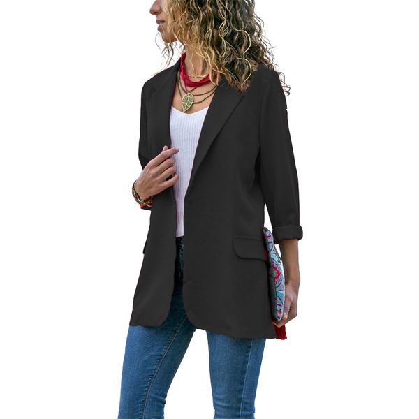 autumn women long sleeve blazer short cardigan suit jacket work office casual jacket outwear with pocket black s, Black;brown
autumn women long sleeve blazer short cardigan suit jacket work office casual jacket outwear with pocket black s, Black;brown