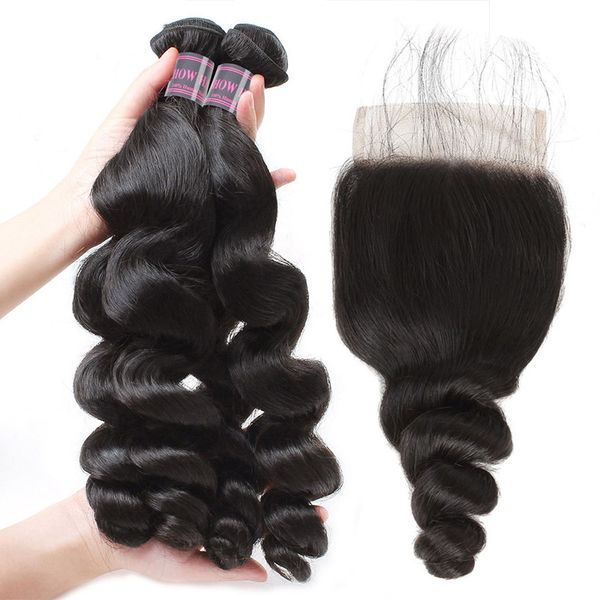 allove human hair bundles wefts 4pcs with lace closure malaysian virgin extensions loose wave brazilian indian wholesale for women all ages, Black
allove human hair bundles wefts 4pcs with lace closure malaysian virgin extensions loose wave brazilian indian wholesale for women all ages, Black
