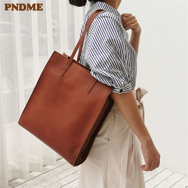 pndme crazy horse cowhide simple ladies tote bag vintage genuine leather handbags shoulder bag holdall shopping bag for women's t200322
pndme crazy horse cowhide simple ladies tote bag vintage genuine leather handbags shoulder bag holdall shopping bag for women's t200322