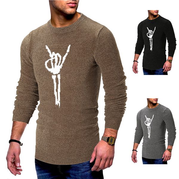 sweater men 2019 autumn and winter new fashion popular bone hand pattern round collar long-sleeved men's sweater y, White;black
sweater men 2019 autumn and winter new fashion popular bone hand pattern round collar long-sleeved men's sweater y, White;black