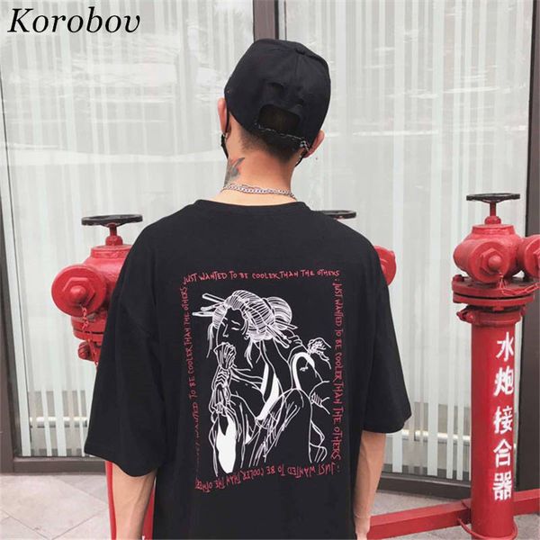 korobov t-shirt 2018 summer japanese t shirts half sleeve o-neck tee cartoon letter printed causal punk t shirts 350, White
korobov t-shirt 2018 summer japanese t shirts half sleeve o-neck tee cartoon letter printed causal punk t shirts 350, White