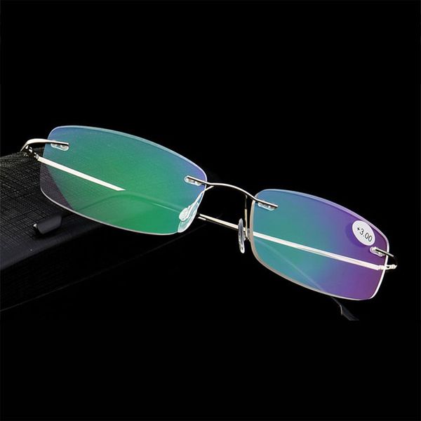 rimless reading eyeglasses for men and women optical prescription glasses frame reading spectacles rimless frame with 2 styles, Silver
rimless reading eyeglasses for men and women optical prescription glasses frame reading spectacles rimless frame with 2 styles, Silver