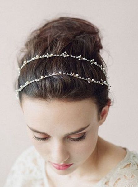 exquisite crystal pearl branches bridal headband7