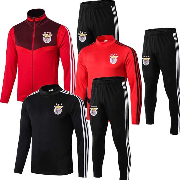 

2019 2020 benfica training suit seferovic salvio jonas gabriel home red mens football uniforms pizzi jardel jacket camisa training suit, Black